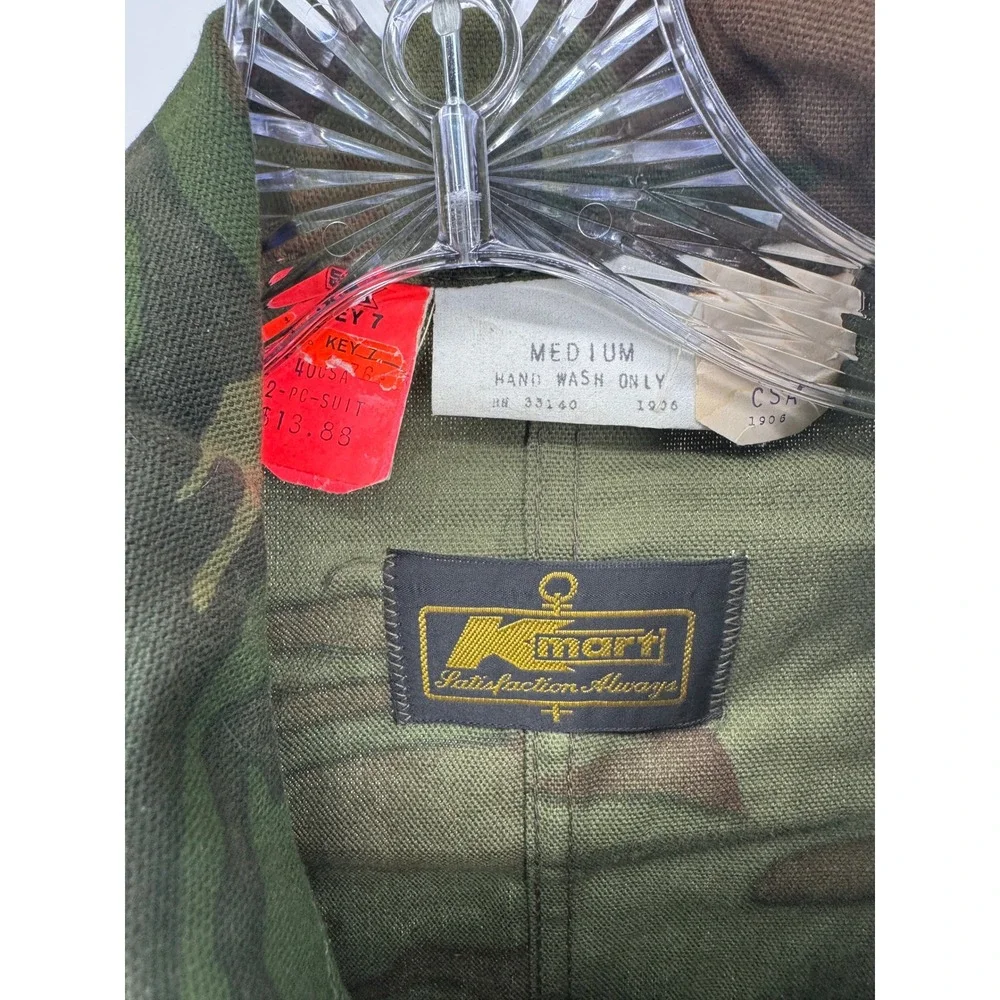 Vintage 70s Kmart Camo‎ Field Jacket and Pants Set Men's Medium Hunting New Old